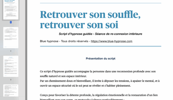 script hypnose pro maladie chronique